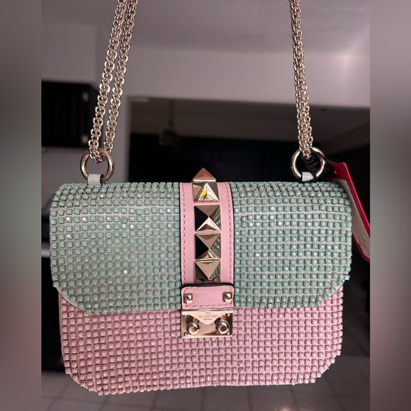 Valentino Crystal Glan Lock Flap crossbody bag - Picture 12 of 16